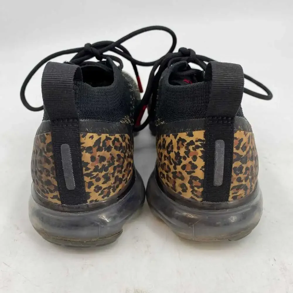 Nike Black Brown Leopard Print Air VaporMax Flyknit 2 Sneakers | Women’s US 8.5
